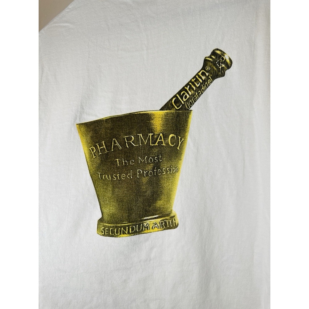 Vintage 90s Claritin Promo T Shirt XL Pharmacy Advertising Graphic Tee - Picture 8 of 9